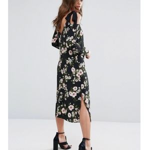 Floral Cold Shoulder Midi Dress miss selfridge